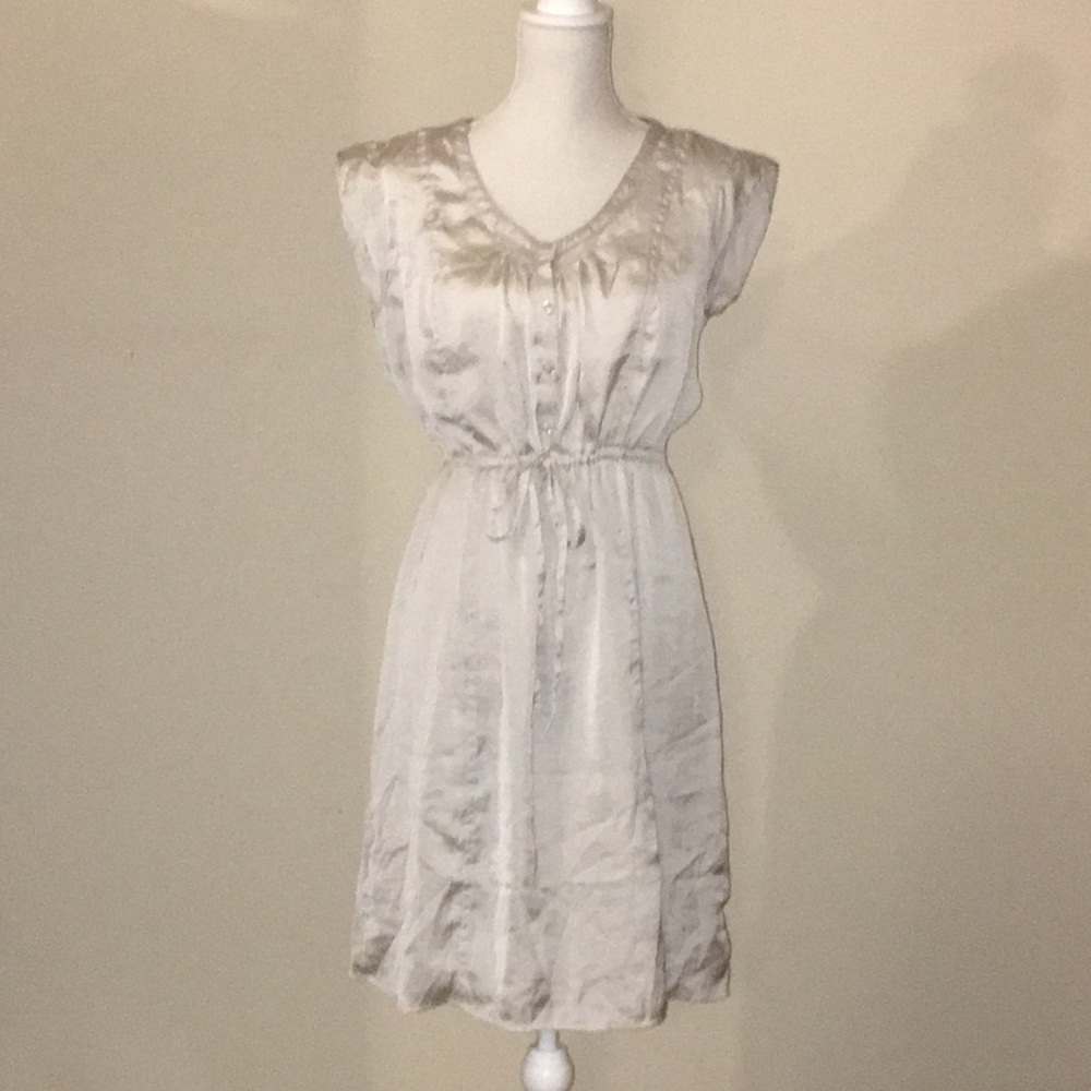 Recycled Materials MoonWhite Satin Dress